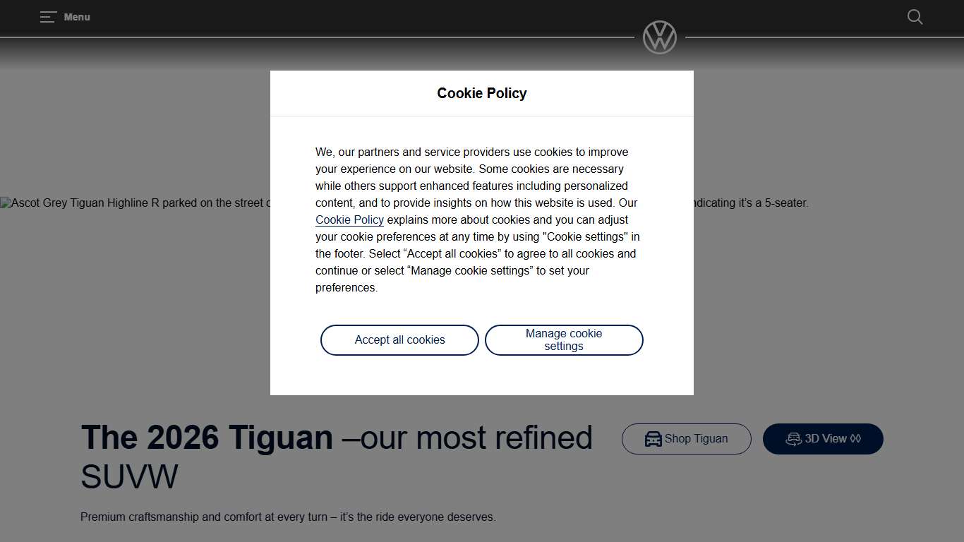 2026 VW Tiguan | Compact SUV | Volkswagen Canada